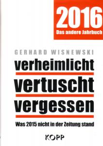 Wisnewski: verheimlicht - vertuscht - vergessen 2016 (Buch)